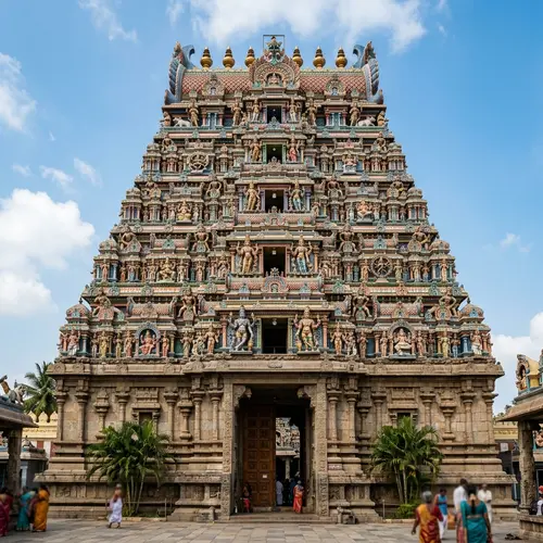 Holy temple gopuram architecture